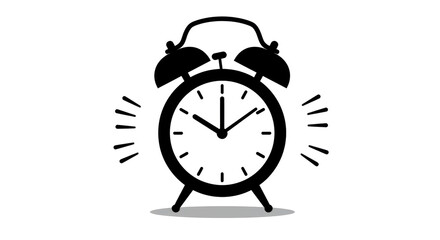 Black Alarm Clock Icon