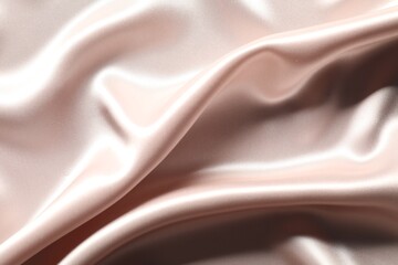 Fototapeta premium Beautiful crumpled silk fabric as background, top view
