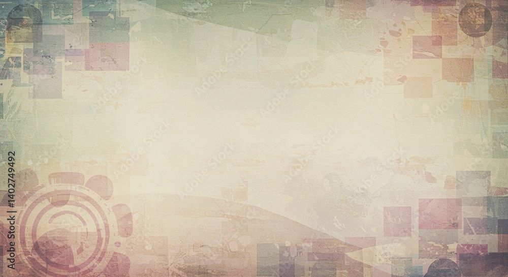 Poster a colorful background with a white border