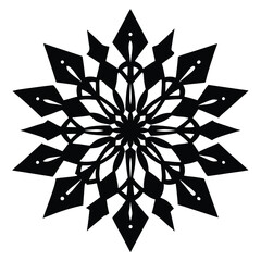 black and white abstract flower