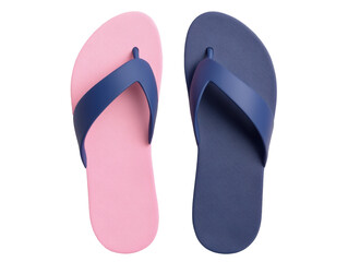 Colorful flip flops for summer beach outings and casual wear, cut out