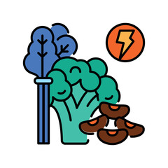 Phytonutrients color line icon for digital and print projects.