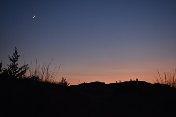 Obraz premium sunset in corfu island silhouettes