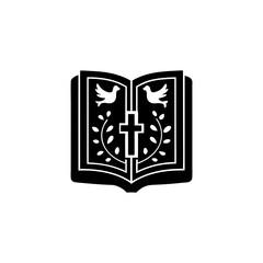 creative details Bible Icon Vector Illustration