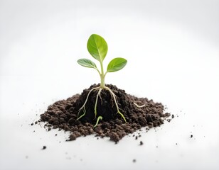 Young Plant Sprout Growing in Soil