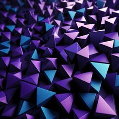 Abstract Purple and Teal Triangular Geometric Background