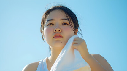 ダイエット中の若い女性