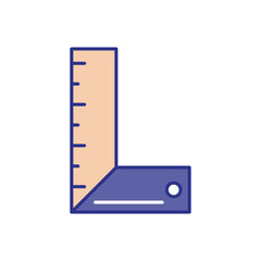 Square Ruler Icon vector stock illustration