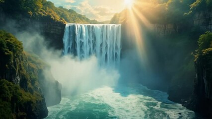 The breathtaking view of the waterfall captivated everyone, creating a serene atmosphere in the forest.