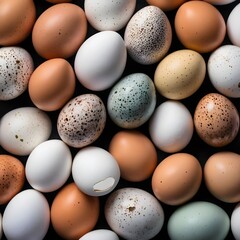 Collection of Colorful Chicken Eggs