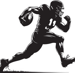 Fototapeta premium American Football Quarterback Art