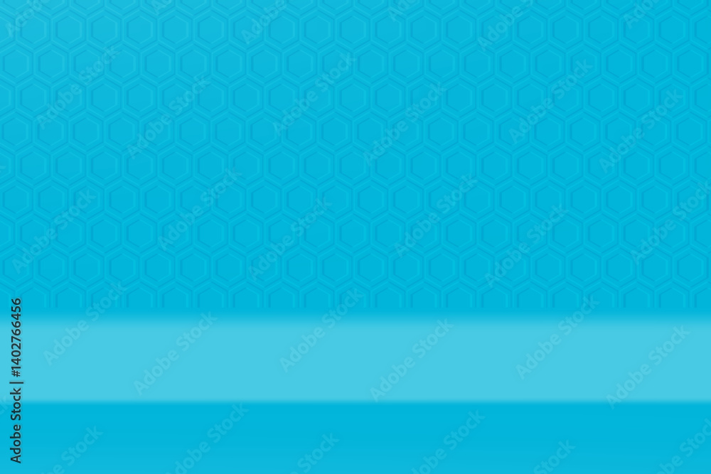 Poster blue color backdrop indoor background design with polygon wall texture. empty studio background desi