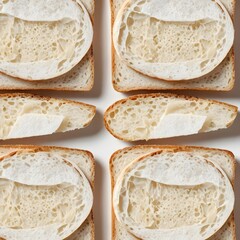 Artisan Bread Slices, Top View