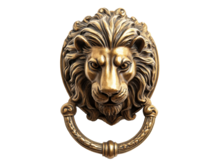 Lion head door knocker for elegant home entrance decoration, cut out