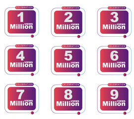 Download this Views Celebration Thumbnail Banner Set 1k to 8k, 1k Views, 1 to 8k Views eps vector file51.ai