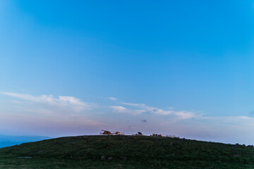 clouds over the mountains