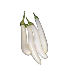 Fresh ripe raw aubergine or eggplant
