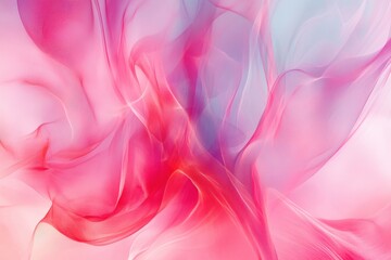 Obraz premium Soft and flowing pink and red abstract forms in a design