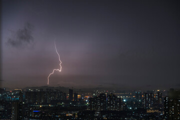 lightning in the city