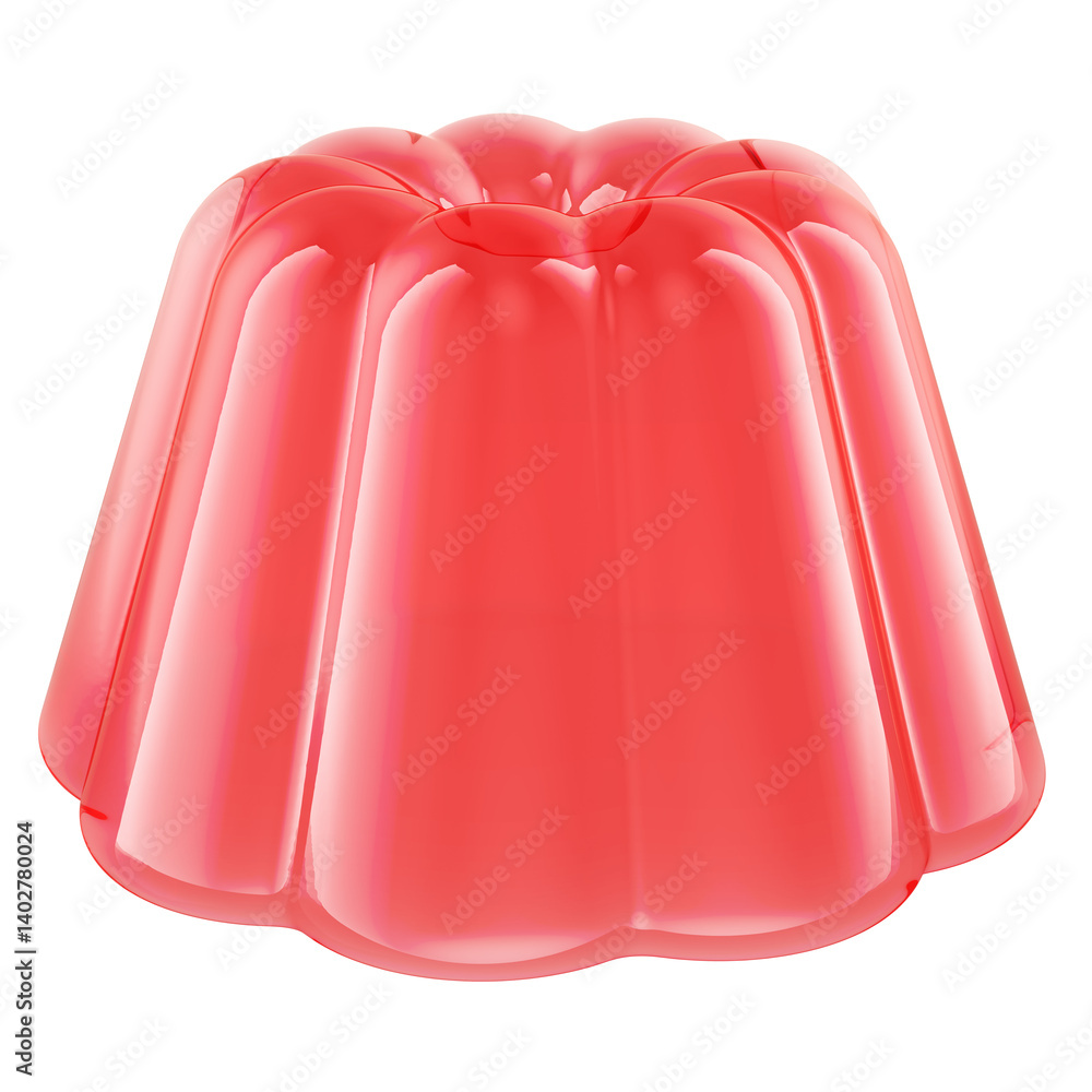 Aufkleber red jelly, 3d rendering isolated on transparent background