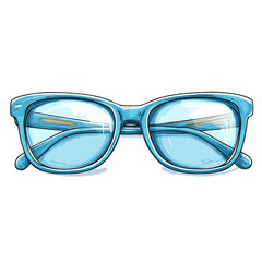 Fototapeta premium glasses cartoon isolated on white background full depth of field 