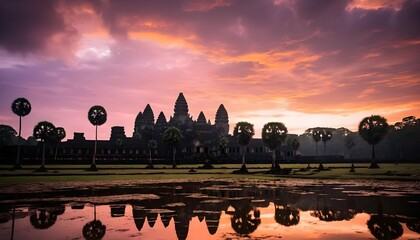 Obraz premium Angkor Wat Sunrise Reflection