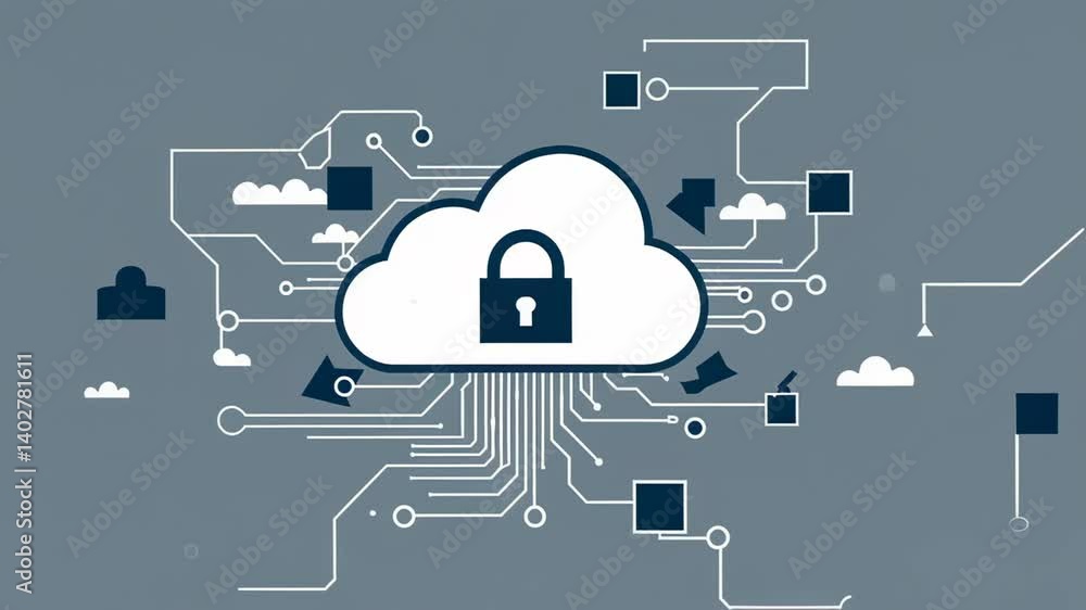 Aufkleber Cloud security protects data by implementing a variety of safeguards that ensure data confidentiality, integrity, and availability in cloud computing environments