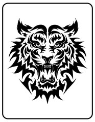 Tiger head vector Art