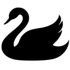 Black swan logo silhouette
