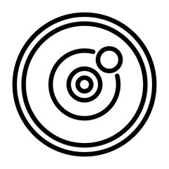 camera lens outline icon. lens black line illustration.