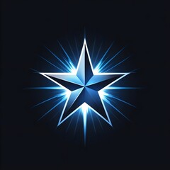 Obraz premium Glowing Blue Starburst