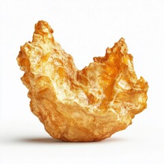 Fototapeta premium A golden crispy fried chicken wing with a crunchy batter, juicy meat inside, and a slight golden hue