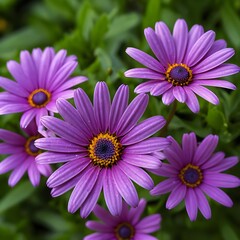 Fototapeta premium Close-up of Purple Osteospermum Flowers
