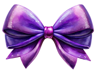 Purple Glitter Bow: Gift Ribbon