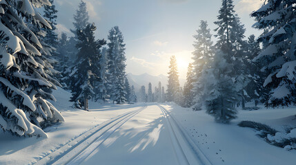 Obraz premium Cross-Country Skiing