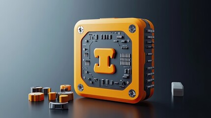 Anti-static icon, tech protection, electronics care, and safety measures, 3D render.