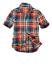 Woven classic Check shirt design mockup for boys with white background