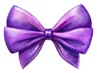 Purple Bow Clipart: Gift Bow Illustration