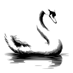 Swan sketch silhouette