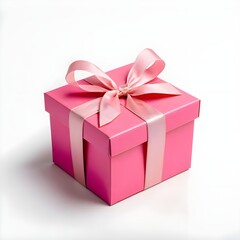Fototapeta premium Pink Gift Box with Ribbon
