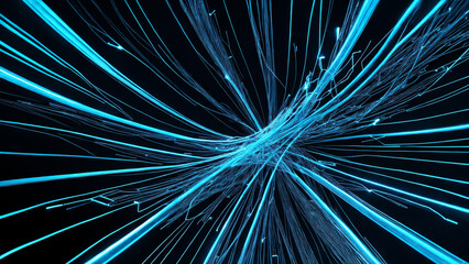 Neon Data Explosion &ndash; Futuristic Abstract Energy Burst