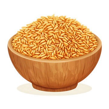 frie rice cartoon isolated on white background full depth of field 