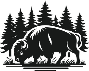 Buffalo animal vector silhouette