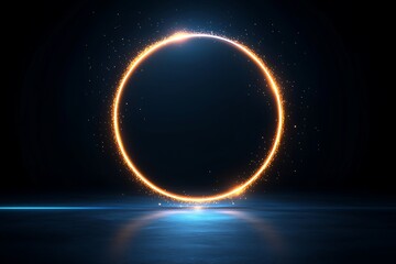 Glowing Circle, Dark Background
