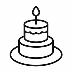 wedding cake vector illustration