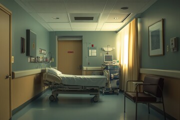A Hospital Room Depicting a Modern Medical Treatment Area