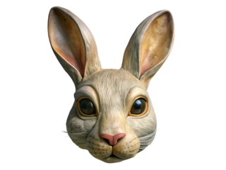 Rabbit Mask, Bunny Head, Animal Mask