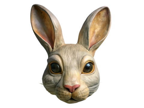 Rabbit Mask, Bunny Head, Animal Mask