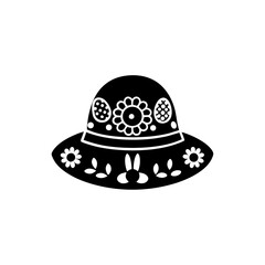 creative details Easter Bonnet Icon Vector Illustration