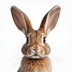 Obraz premium Close-up Portrait of a Cute Brown Rabbit